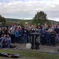 freiwillige Helfer für den Tag der offenen Barriere der Modellbahnfreunde Glattfelden